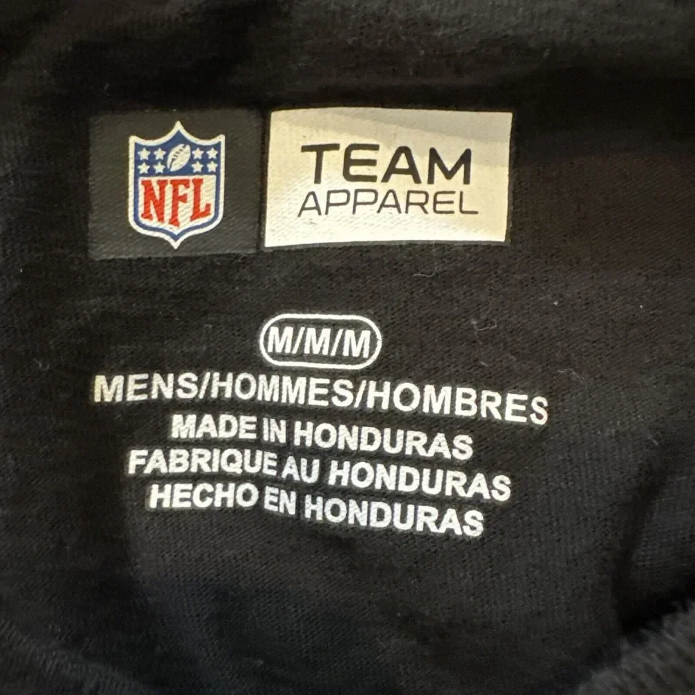 New England Patriots T-Shirt‎ Mens Medium NFL Team Apparel Black Shirt
